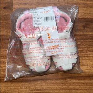 BRAND NEW Carter's Kids White and Pink Fisherman Sandals